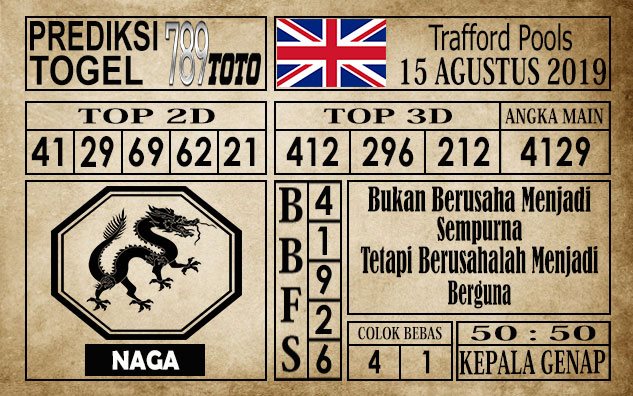 Prediksi Togel Trafford Pools 15 Agustus 2019
