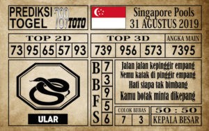Prediksi Singapore Pools 31 Agustus 2019