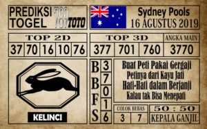 Prediksi Togel Sydney Pools 16 Agustus 2019