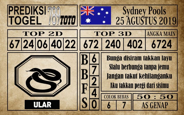 Prediksi Sydney Pools 25 Agustus 2019