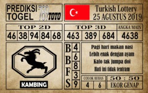 Prediksi Turkish Lottery 25 Agustus 2019