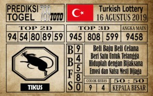 Prediksi Turkish Lottery 16 Agustus 2019