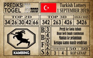 Prediksi Turkish Lottery 1 September 2019