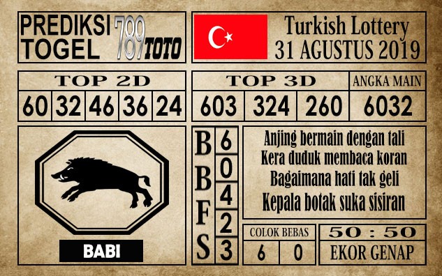 Prediksi Turkish Lottery 31 Agustus 2019