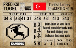 Prediksi Turkish Lottery 29 Agustus 2019