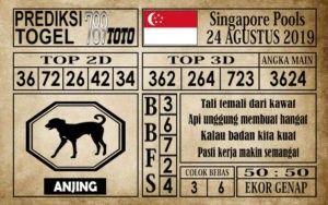Prediksi Singapore Pools 24 Agustus 2019