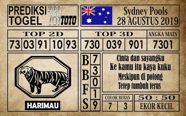 Prediksi Sydney Pools 28 Agustus 2019