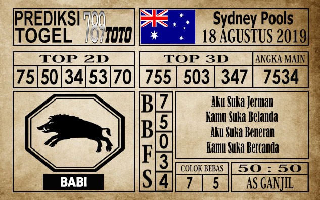 Prediksi Sydney Pools 18 Agustus 2019