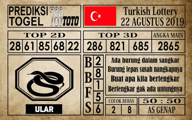 Prediksi Turkish Lottery 22 Agustus 2019