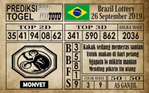 BRA26 Prediksi Brazil Lottery 26 September 2019