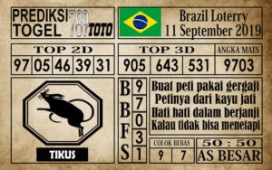 BRAZIL11 Prediksi Brazil Lottery 11 September 2019