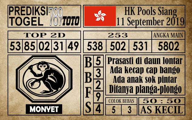 Prediksi Hongkong Siang 11 September 2019