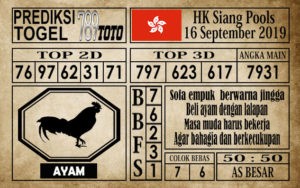 Prediksi Hongkong Siang 16 September 2019