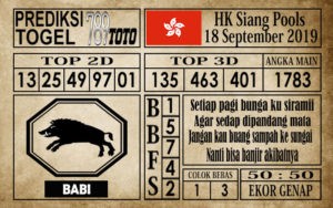 Prediksi Hongkong Siang 18 September 2019