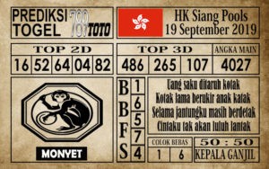 Prediksi Hongkong Siang 19 September 2019