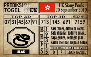 Prediksi Hongkong Siang 20 September 2019