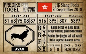 rediksi Hongkong Siang 26 September 2019