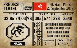 HKD27 Prediksi Hongkong Pools 27 September 2019