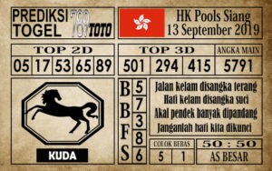 Prediksi Hongkong Siang 13 September 2019