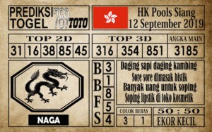 Prediksi Hongkong Siang 12 September 2019