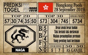 Prediksi Hongkong Pools 28 September 2019
