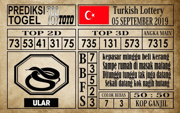 Prediksi Turkish Lottery 05 September 2019