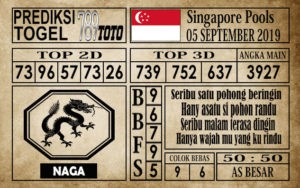 Prediksi Singapore Pools 05 September 2019