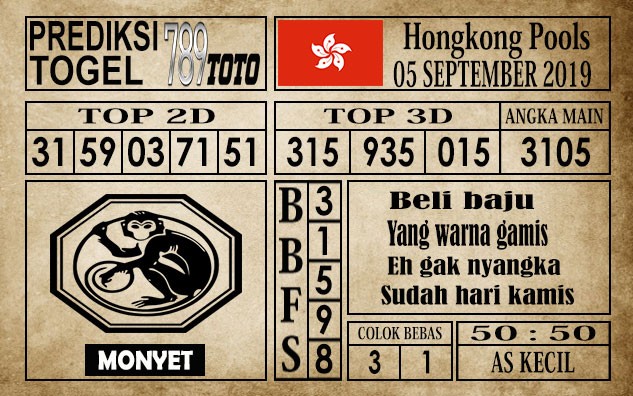 Prediksi Hongkong Pools 5 September 2019