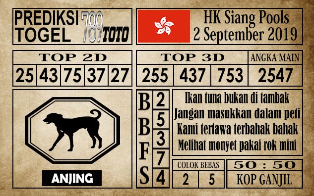 Prediksi Hongkong Siang 2 September 2019