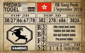 Prediksi Hongkong Siang 5 September 2019
