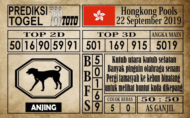 Prediksi Hongkong Pools 22 September 2019