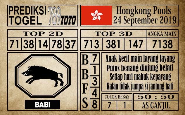 Prediksi Hongkong Pools 24 September 2019