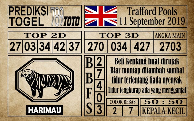 Prediksi Trafford Pools 11 September 2019