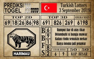 Prediksi Turkish Lottery 3 September 2019