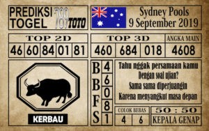 Prediksi Sydney Pools 09 September 2019