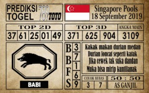 Prediksi Singapore Pools 18 September 2019