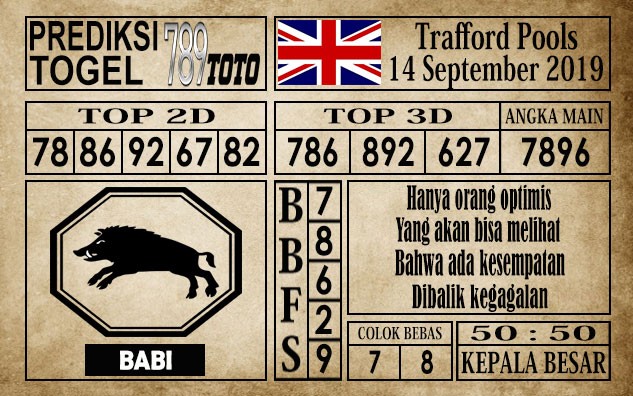 Prediksi Trafford Pools 14 September 2019
