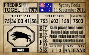 Prediksi Sydney Pools 11 September 2019