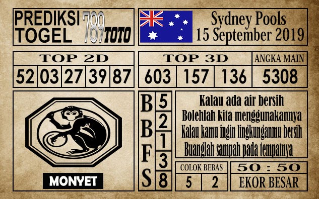Prediksi Sydney Pools 15 September 2019