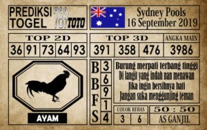 Prediksi Sydney Pools 16 September 2019