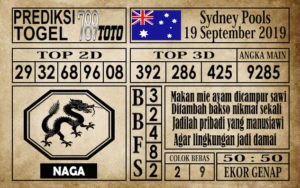 Prediksi Sydney Pools 19 September 2019