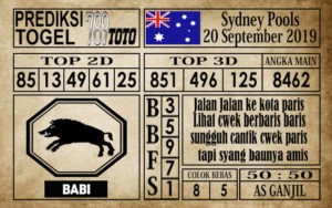 Prediksi Sydney Pools 20 September 2019