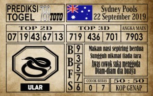 Prediksi Sydney Pools 22 September 2019
