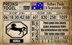Prediksi Sydney Pools 24 September 2019