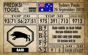 Prediksi Sydney Pools 26 September 2019