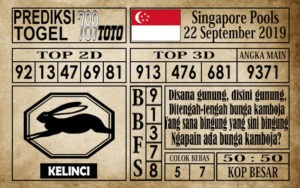 Prediksi Singapore Pools 22 September 2019