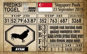 Prediksi Singapore Pools 23 September 2019
