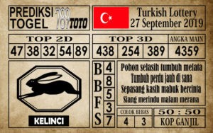 Prediksi Turkish Lottery 27 September 2019