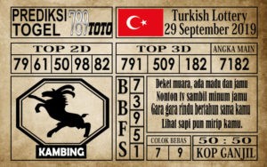 Prediksi Turkish Lottery 29 September 2019