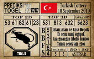 Prediksi Turkish Lottery 10 September 2019